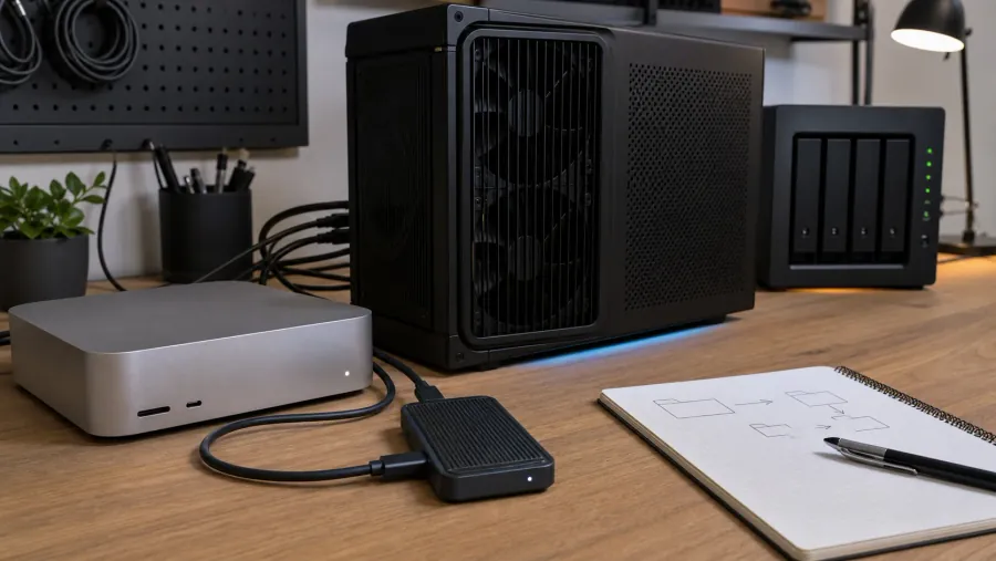 Fast NVMe storage used as a dedicated local AI scratch drive